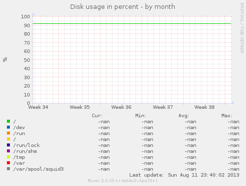 Disk usage in percent